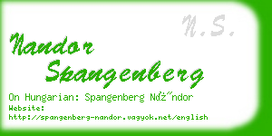 nandor spangenberg business card